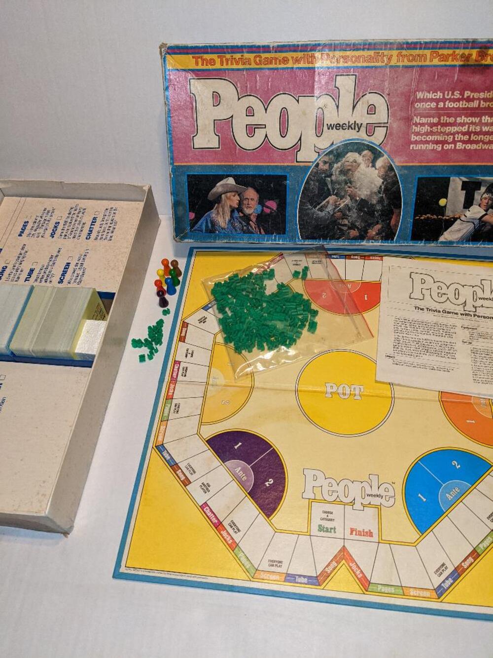 Vintage 1984 People Weekly Board Game Complete PB Family Trivia